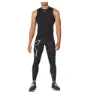 2XU Core Compression ärmlös T-shirt male, Black / silver