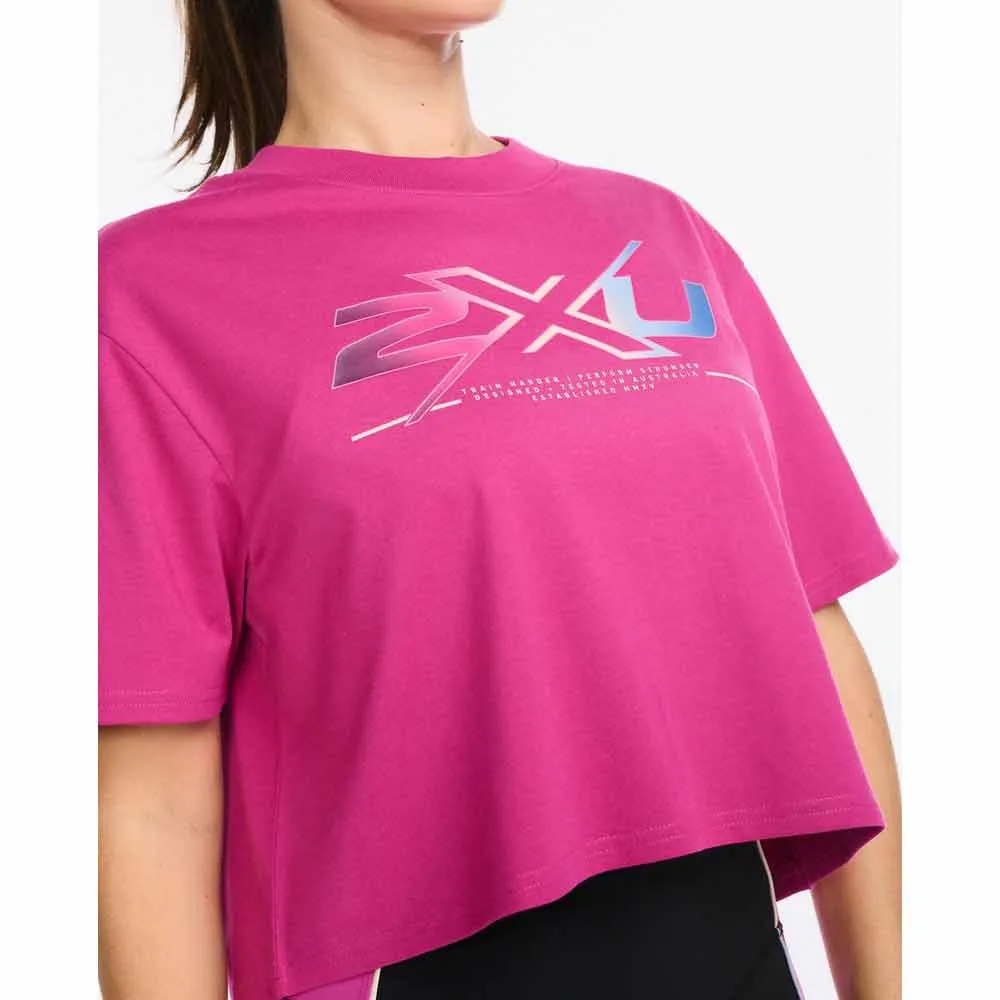 2XU Form Crop T-shirt Med Korta ärmar female, Festival / festival ombre