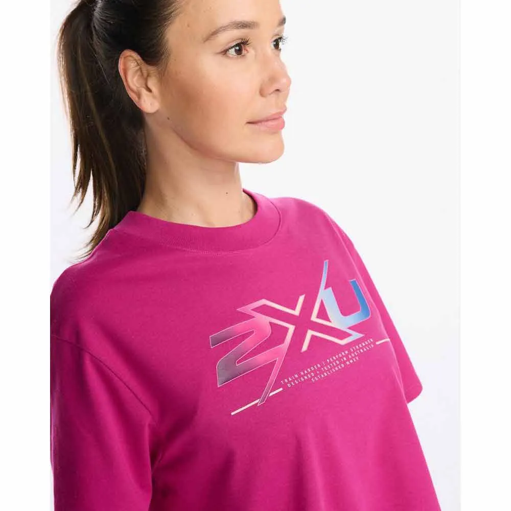 2XU Form Crop T-shirt Med Korta ärmar female, Festival / festival ombre