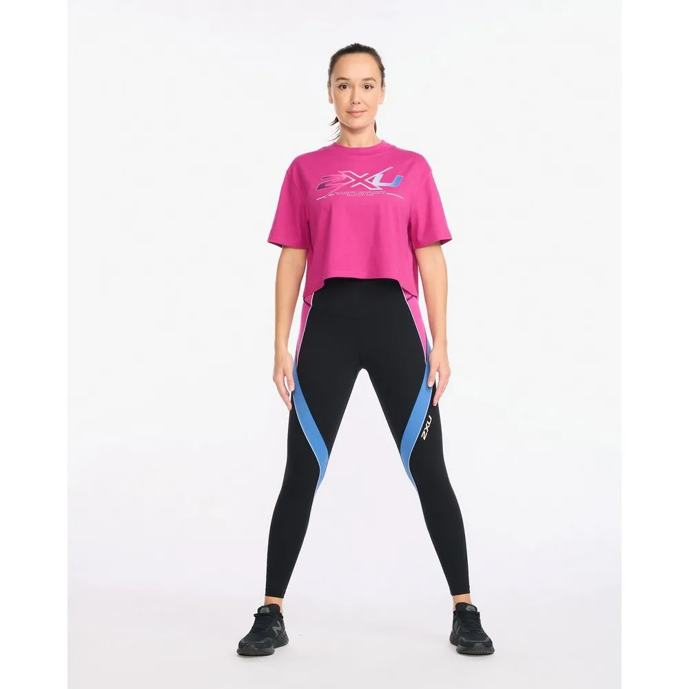 2XU Form Crop T-shirt Med Korta ärmar female, Festival / festival ombre