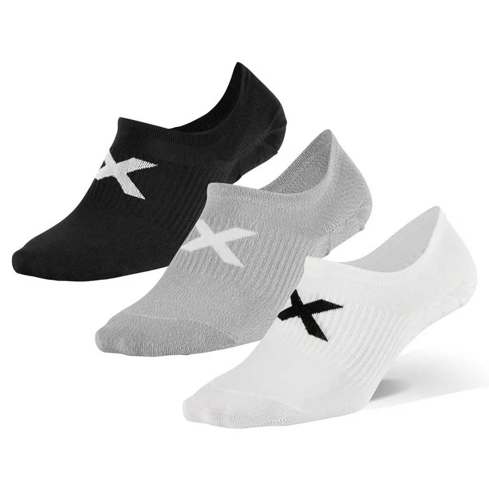 2XU Invisible Korta Strumpor 3 Par male, Three / colour