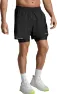 2XU Men's Aero Mesh 2-In-1 Shorts, Black/Silver Reflective