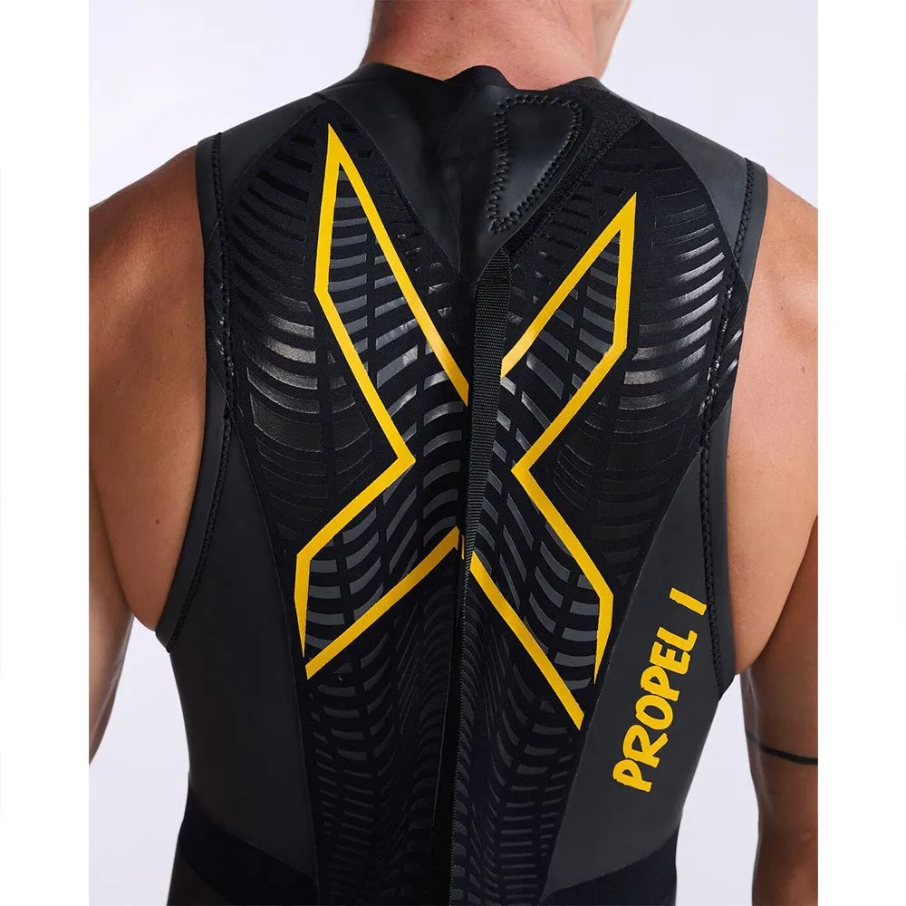 2XU Mw4992c Propel 1 ärmlös Triathlondräkt unisex, Black / ambition, XS 2XU Mw4992c Propel 1 ärmlös Triathlondräkt unisex, Black / ambition, XS