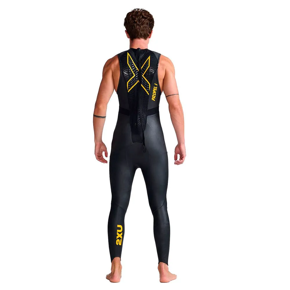 2XU Mw4992c Propel 1 ärmlös Triathlondräkt unisex, Black / ambition, XS 2XU Mw4992c Propel 1 ärmlös Triathlondräkt unisex, Black / ambition, XS