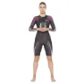 2XU P:1 Propel Trisuit Med Långa ärmar female, Black / very berry print