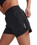 2XU Women's Aero Hi-Rise Shorts, Black/Silver Reflective