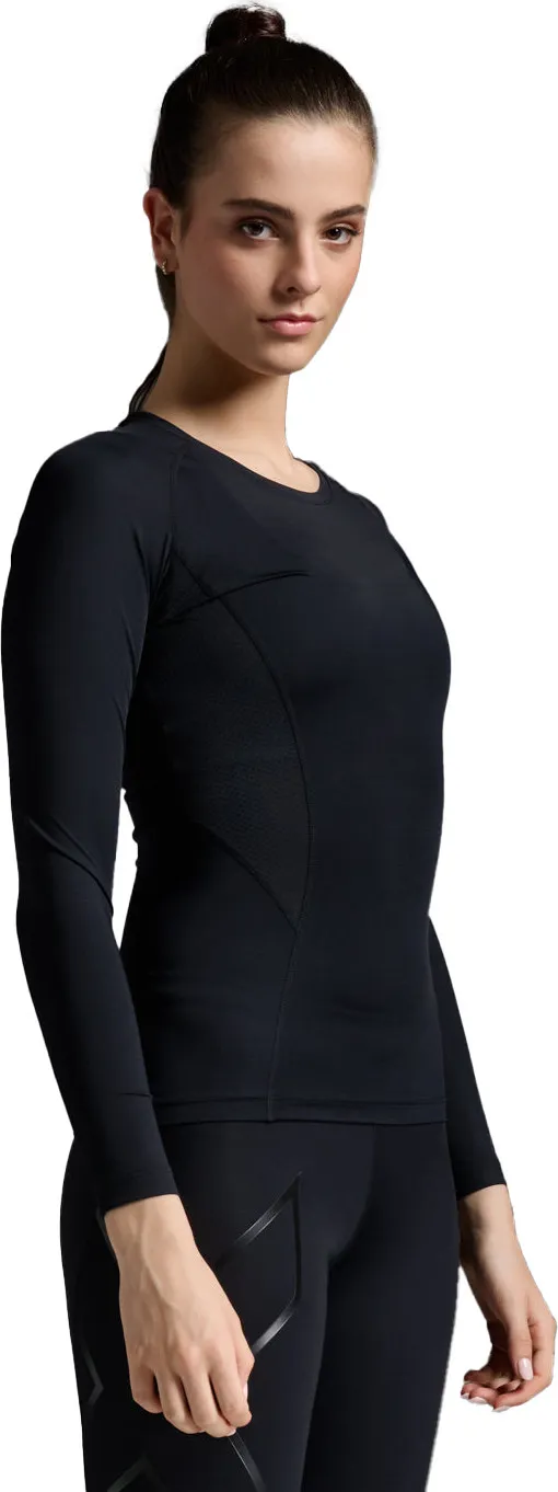 2XU Women's Core Compression Long Sleeve, Black/No Logo 2XU Women's Core Compression Long Sleeve, Black/No Logo