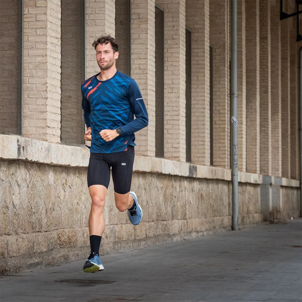 42k Running Vortex Winter T-shirt Med Lång ärm male, Blue 42k Running Vortex Winter T-shirt Med Lång ärm male, Blue