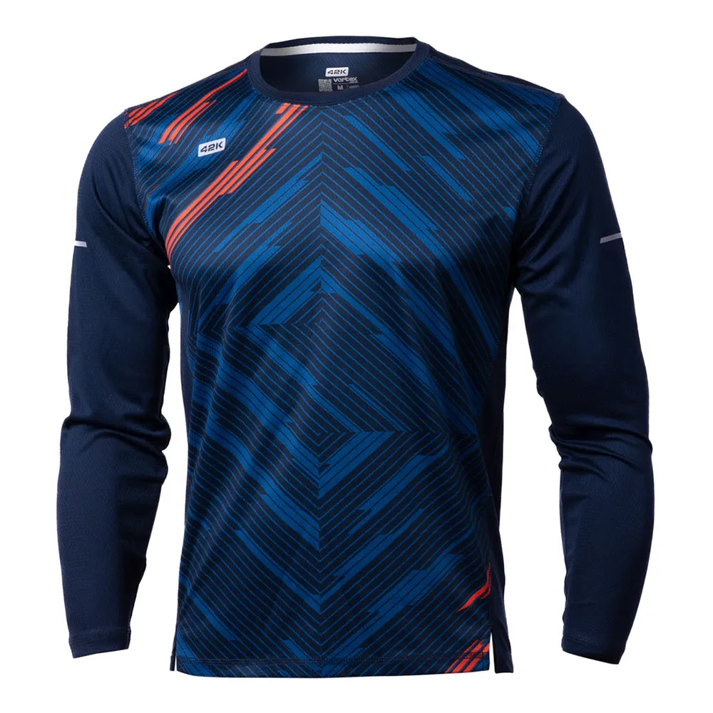 42k Running Vortex Winter T-shirt Med Lång ärm male, Blue 42k Running Vortex Winter T-shirt Med Lång ärm male, Blue