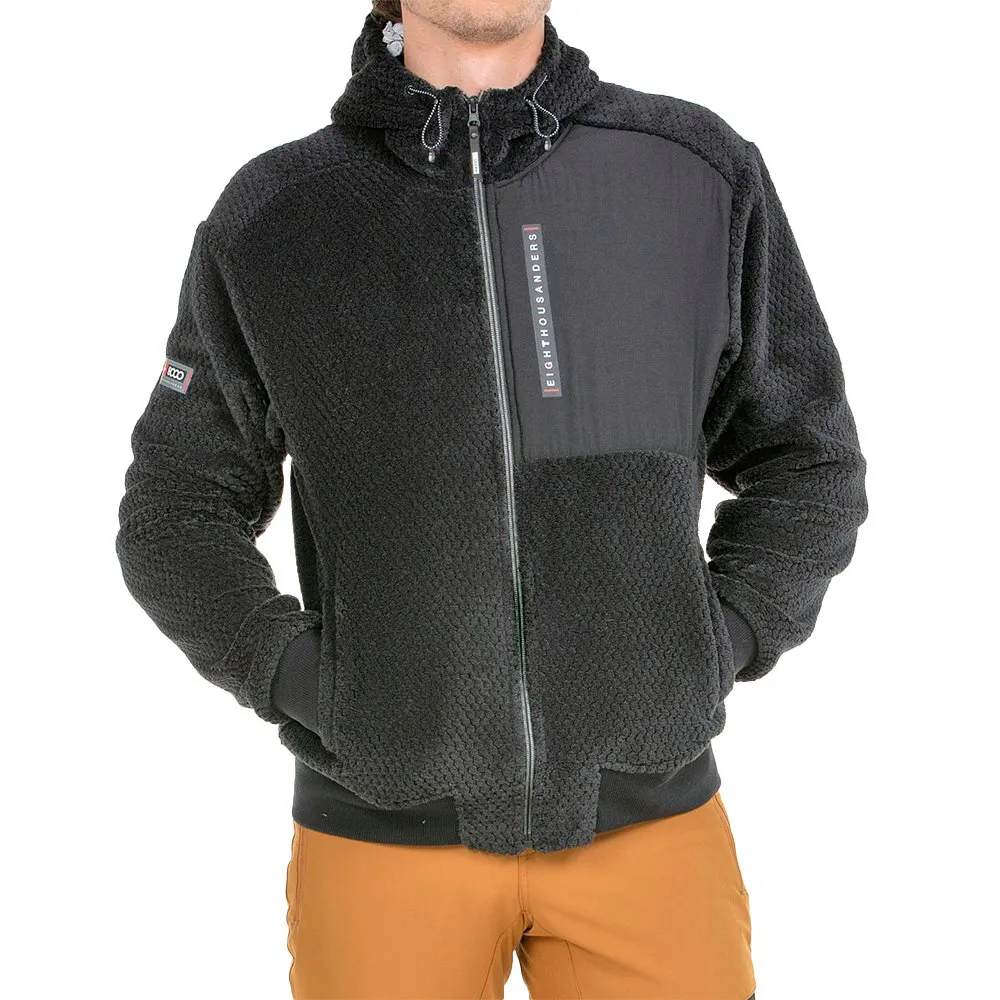 +8000 Zerba Sweatshirt Med Dragkedja, Black