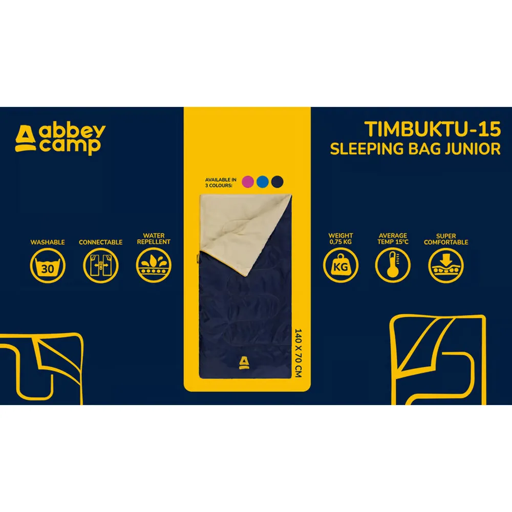 Abbey Timbuktu Juniorsovsäck, Navy blue / sand