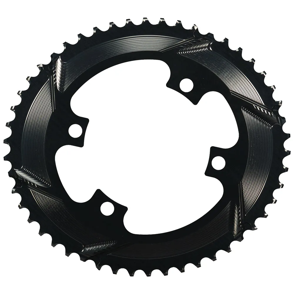 absoluteBLACK Oval 2x Asymmetric 110 Bcd Kedjehjul, Grey, 50t absoluteBLACK Oval 2x Asymmetric 110 Bcd Kedjehjul, Grey, 50t