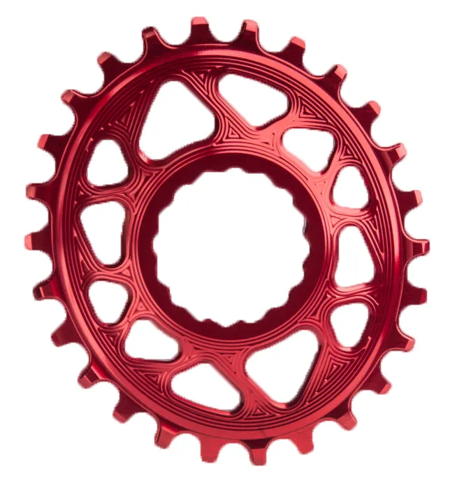 absoluteBLACK Oval 32T Drev Direkte Montering (Raceface) 3 mm offset, Röd