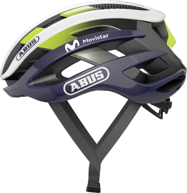 ABUS AirBreaker cykelhjelm Movistar Team 23, Blå/Grön/Vit ABUS AirBreaker cykelhjelm Movistar Team 23, Blå/Grön/Vit
