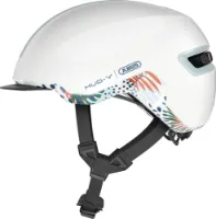 ABUS HUD-Y cykelhjälm LED Pure White ABUS HUD-Y cykelhjälm LED Pure White