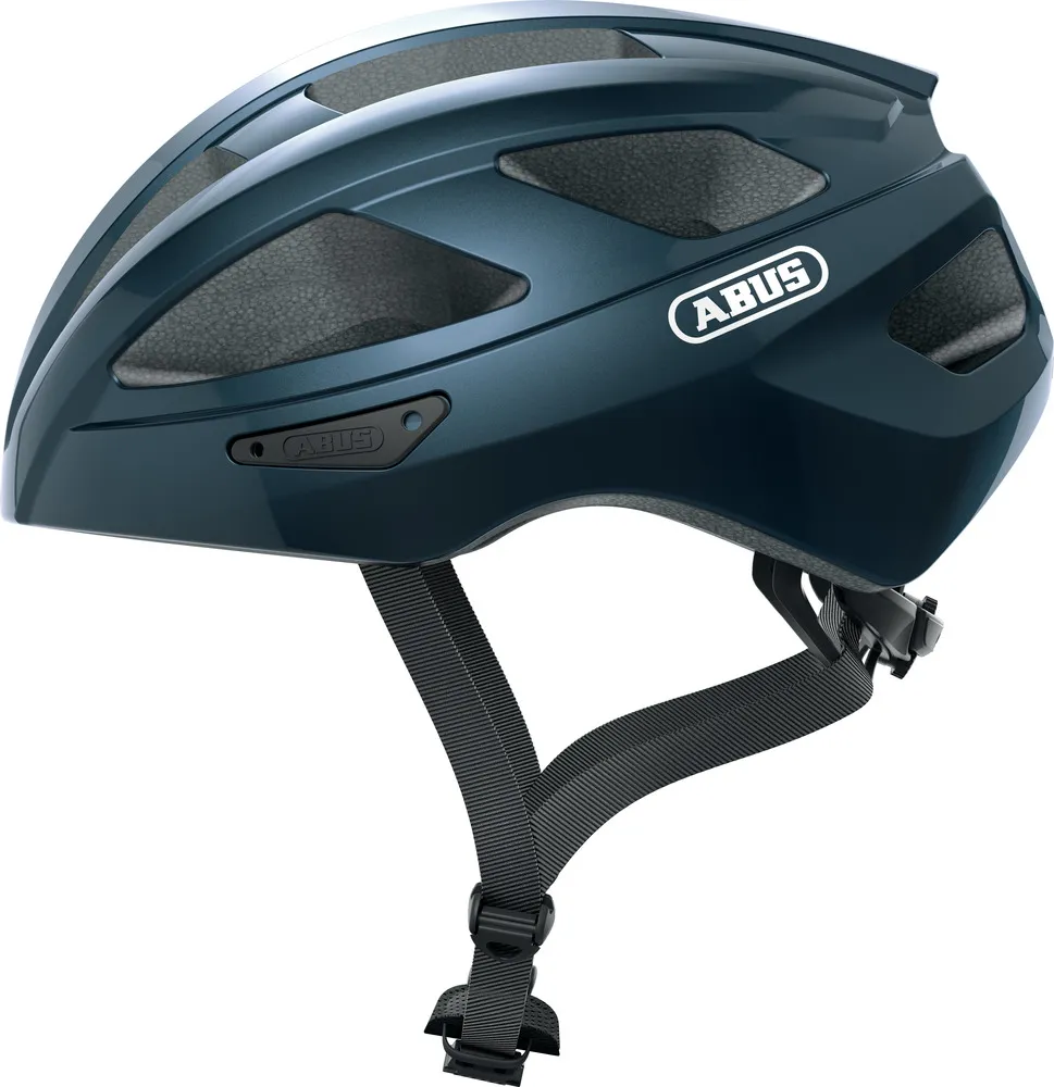 ABUS HUD-Y cykelhjelm LED Shiny White ABUS HUD-Y cykelhjelm LED Shiny White