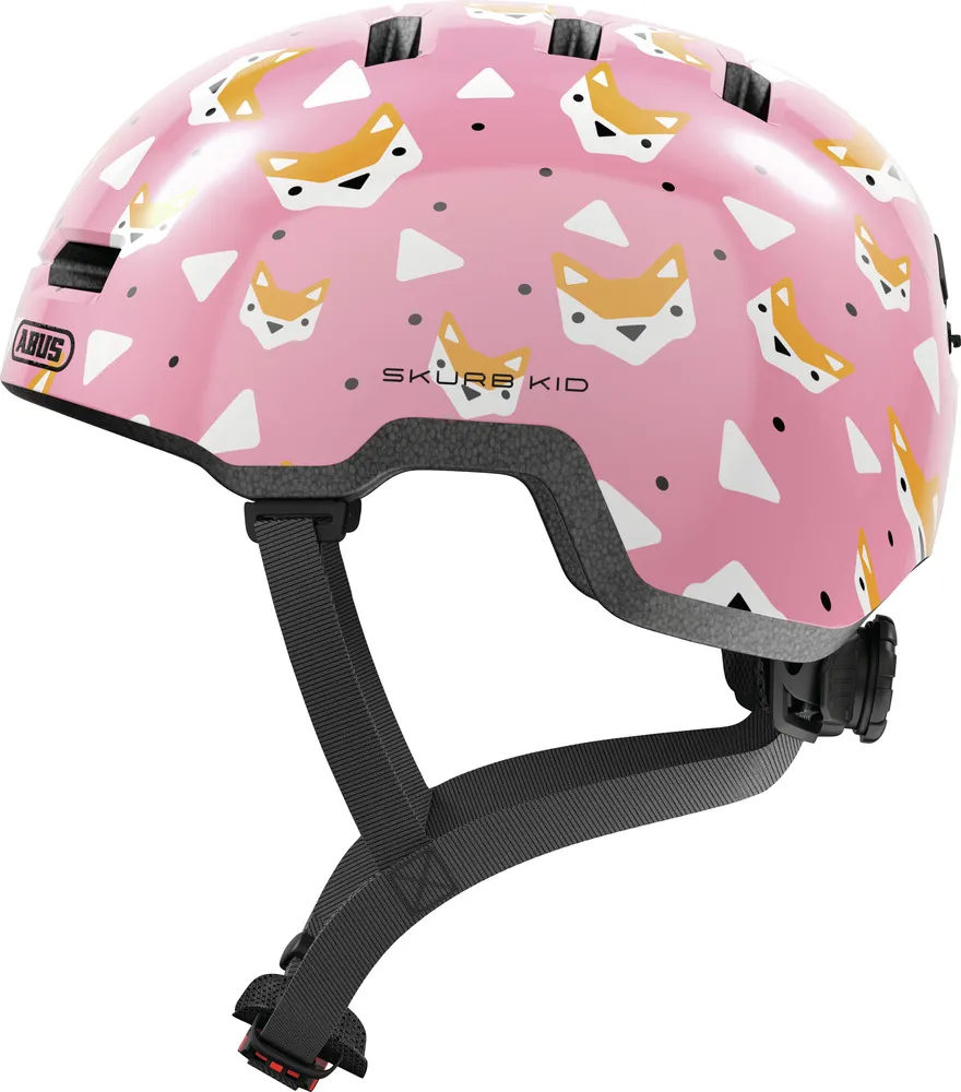 ABUS Skurb Kid Cykelhjälm Rose Foxes, Rosa ABUS Skurb Kid Cykelhjälm Rose Foxes, Rosa