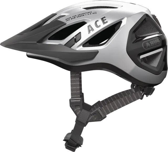 ABUS Urban-I 3.0 ACE cykelhjälm Gleam Silver ABUS Urban-I 3.0 ACE cykelhjälm Gleam Silver