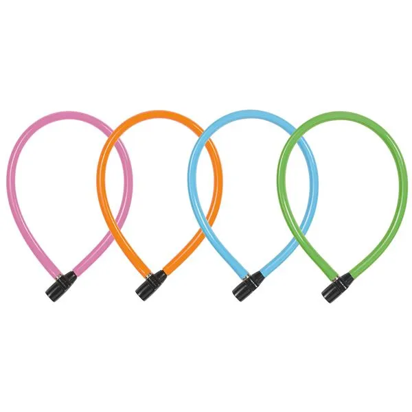 ABUS Wirelås Kids 1900 55cm, Blå/Grön/Orange/Rosa