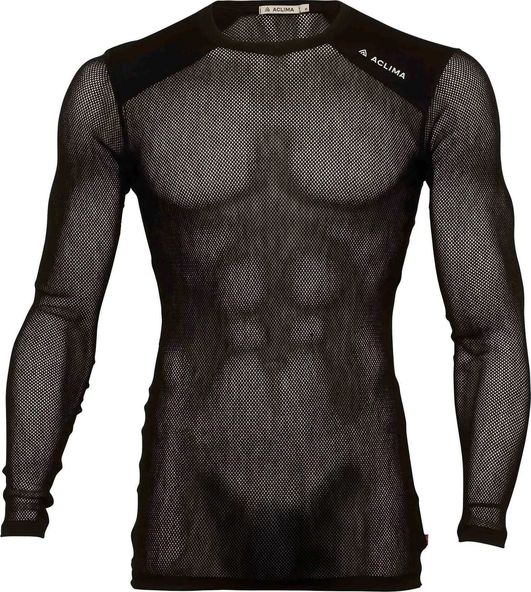 Aclima Men's WoolNet Light Crewneck, Jet Black Aclima Men's WoolNet Light Crewneck, Jet Black