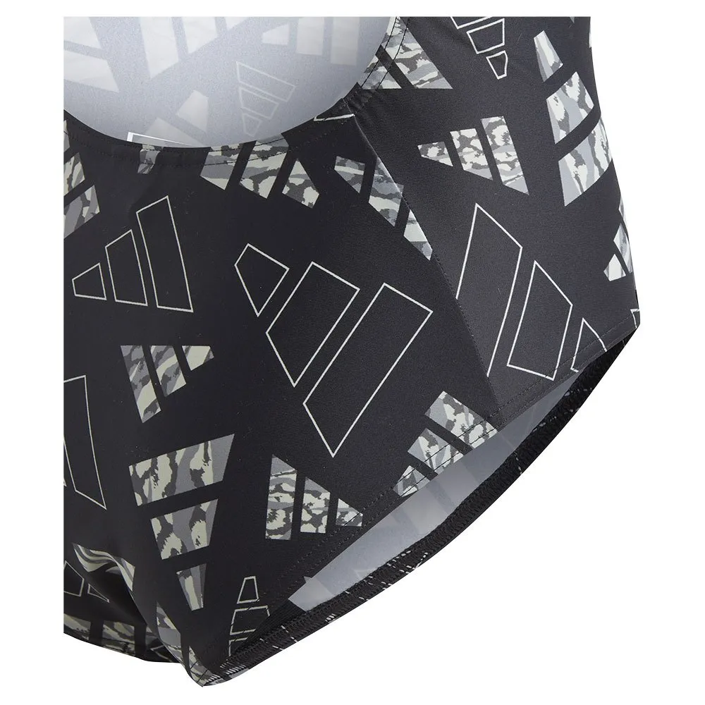 adidas 3 Bar Logo Graphic Baddräkt female, Black / wonsil, 7-8Y