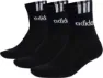 adidas 3-Stripes Linear Half-Crew Cushioned Socks 3 Pairs