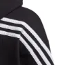 adidas 3 Stripes Sweatshirt Med Dragkedja, Black / white, 5-6Y