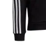adidas 3 Stripes Sweatshirt Med Dragkedja, Black / white, 5-6Y