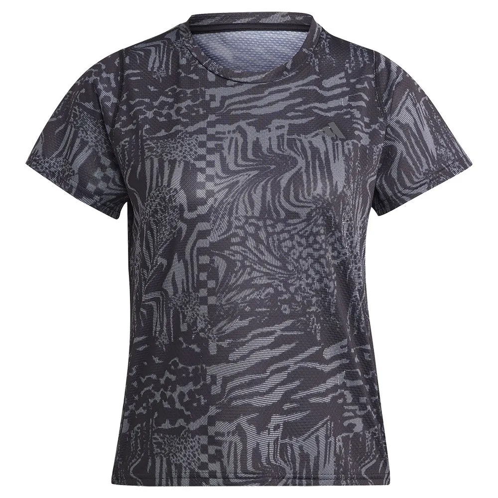adidas 3b Aop T-shirt Med Korta ärmar female, Black / white