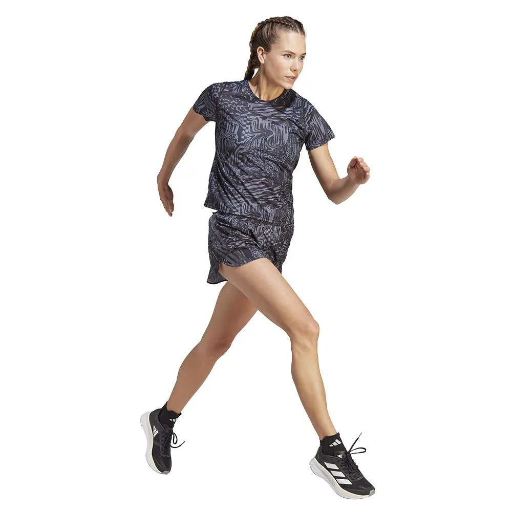 adidas 3b Aop T-shirt Med Korta ärmar female, Black / white