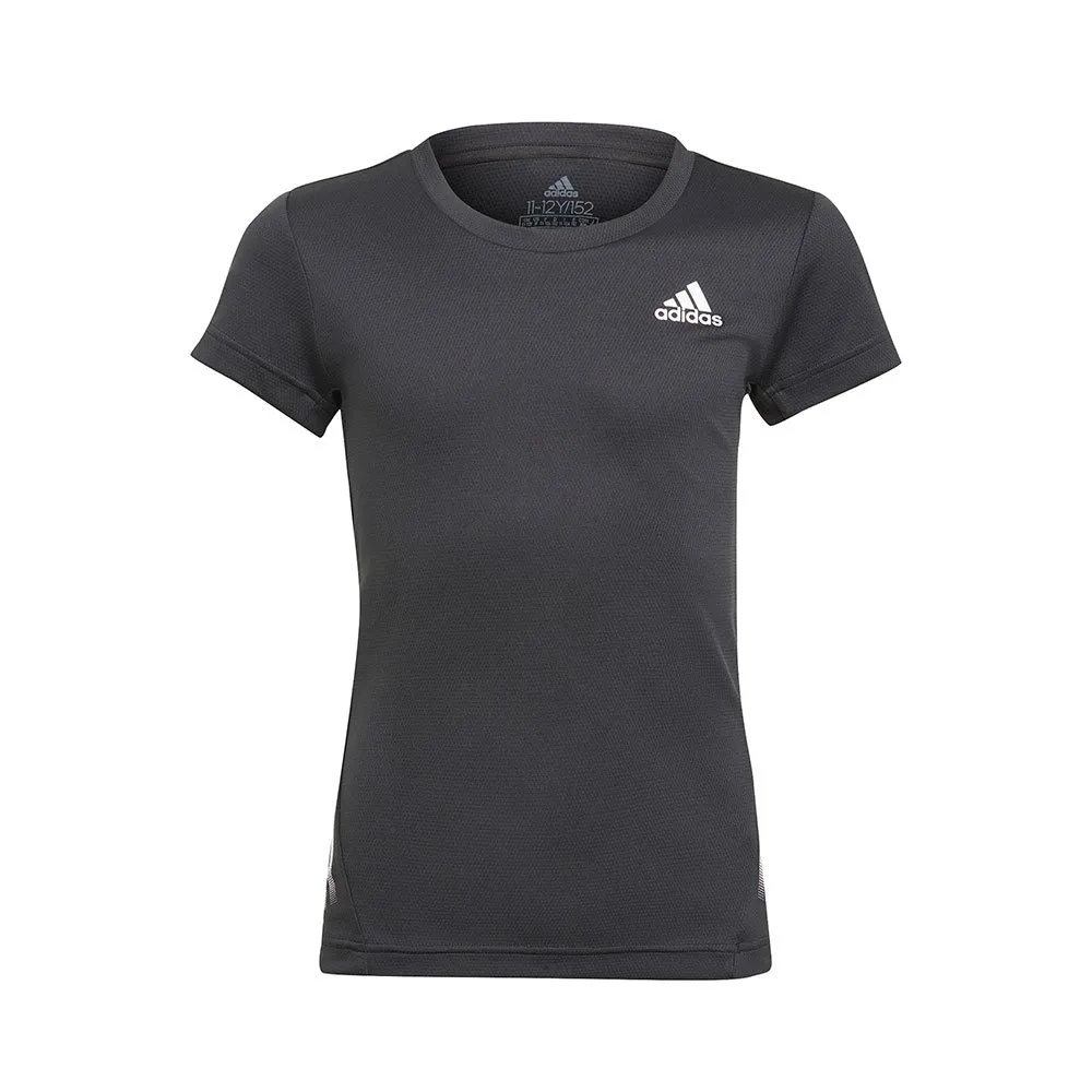 adidas Aeroready 3 Stripes T-shirt Med Korta ärmar, Black / black / white, 9-10Y adidas Aeroready 3 Stripes T-shirt Med Korta ärmar, Black / black / white, 9-10Y