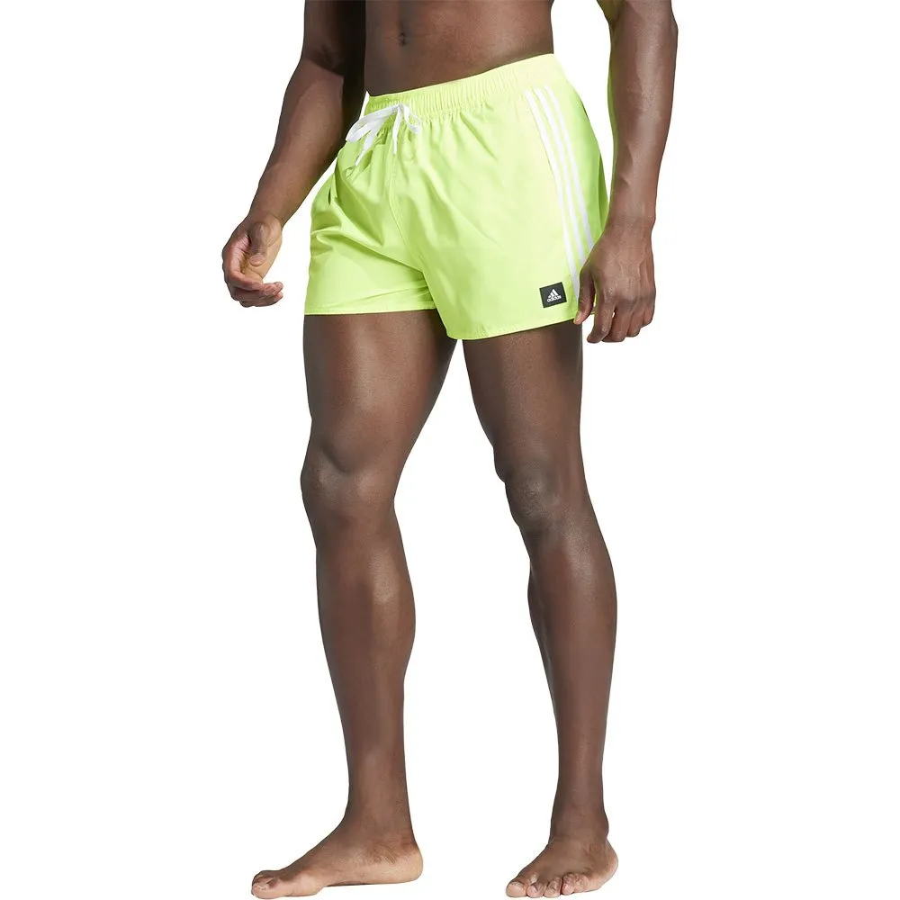 adidas Clx 3 Stripes Simshorts male, Lucid lemon / white adidas Clx 3 Stripes Simshorts male, Lucid lemon / white