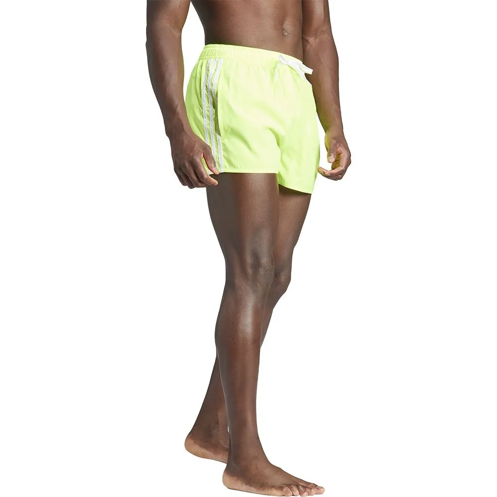 adidas Clx 3 Stripes Simshorts male, Lucid lemon / white adidas Clx 3 Stripes Simshorts male, Lucid lemon / white