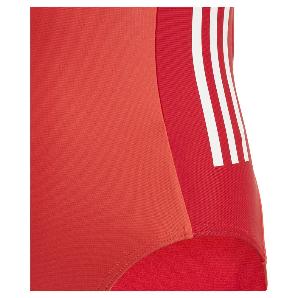adidas Cut 3 Stripes Baddräkt female, Brired / betsca / white, 11-12Y