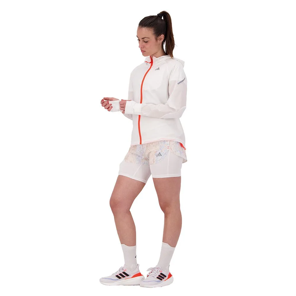 adidas Fast Aop 2-i-1 Shorts female, White / alumina