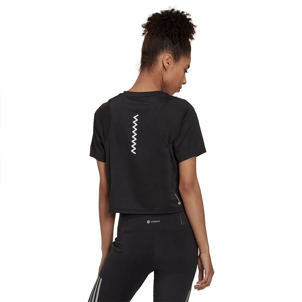 adidas Fast Crop T-shirt Med Korta ärmar female, Black adidas Fast Crop T-shirt Med Korta ärmar female, Black
