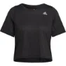 adidas Fast Crop T-shirt Med Korta ärmar female, Black