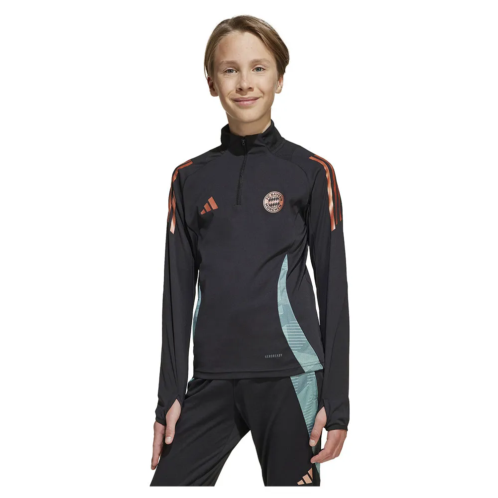 adidas Fc Bayern Tiro 24 Träning Tröja Med Halv Dragkedja, Black, 5-6Y