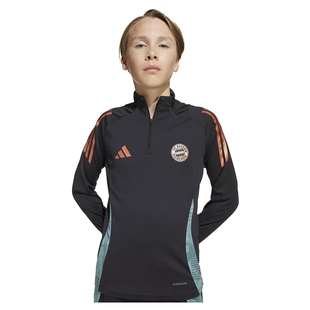 adidas Fc Bayern Tiro 24 Träning Tröja Med Halv Dragkedja, Black, 5-6Y