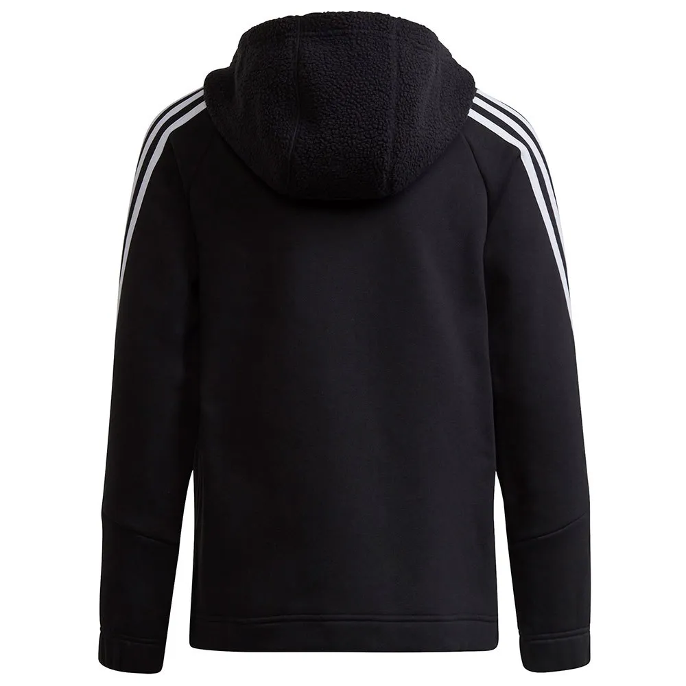 adidas Fi Sweatshirt Med Dragkedja, Black / white, 5-6Y