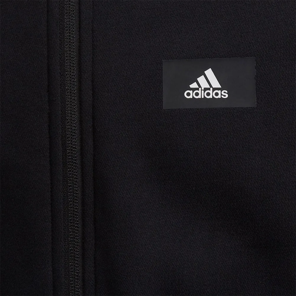 adidas Fi Sweatshirt Med Dragkedja, Black / white, 5-6Y
