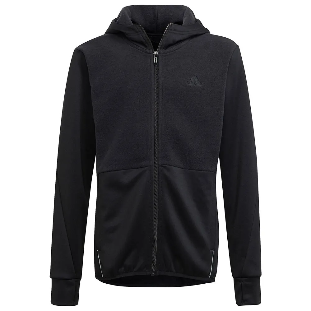adidas Fl Fleecejacka Med Dragkedja, Black, 3-4Y