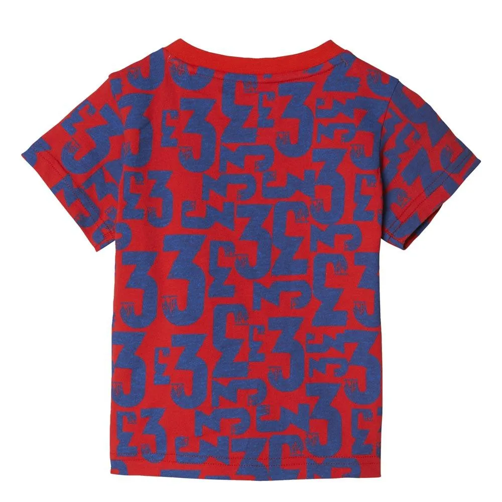adidas I Summer Set Country T-shirt Med Korta ärmar male, Top scarlet / blue bottom blue / white