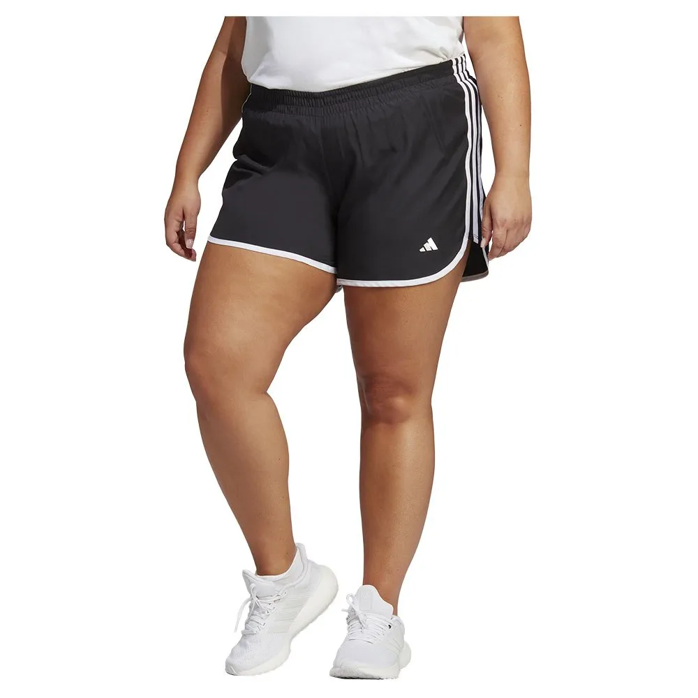 adidas Marathon 20 Plus Size Shorts female, Black / white adidas Marathon 20 Plus Size Shorts female, Black / white