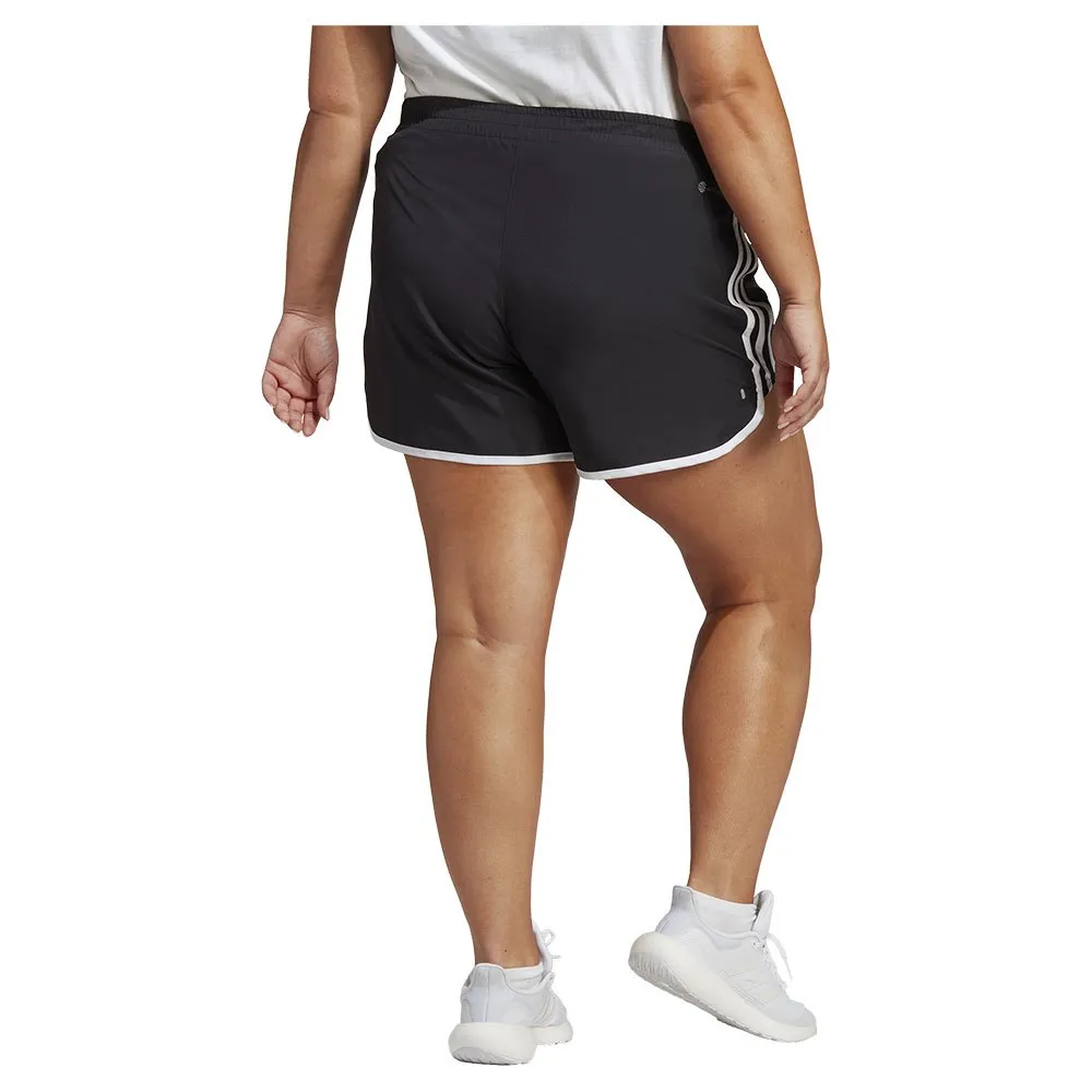 adidas Marathon 20 Plus Size Shorts female, Black / white adidas Marathon 20 Plus Size Shorts female, Black / white