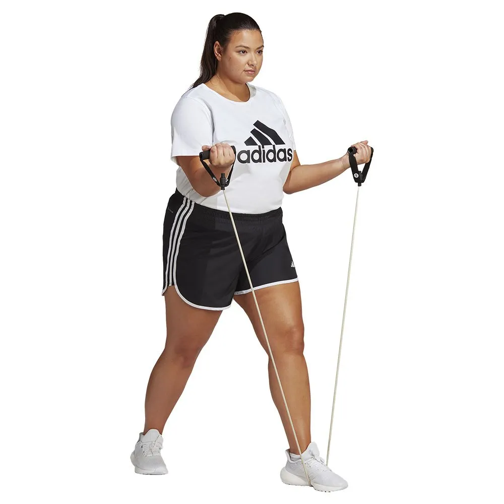 adidas Marathon 20 Plus Size Shorts female, Black / white adidas Marathon 20 Plus Size Shorts female, Black / white