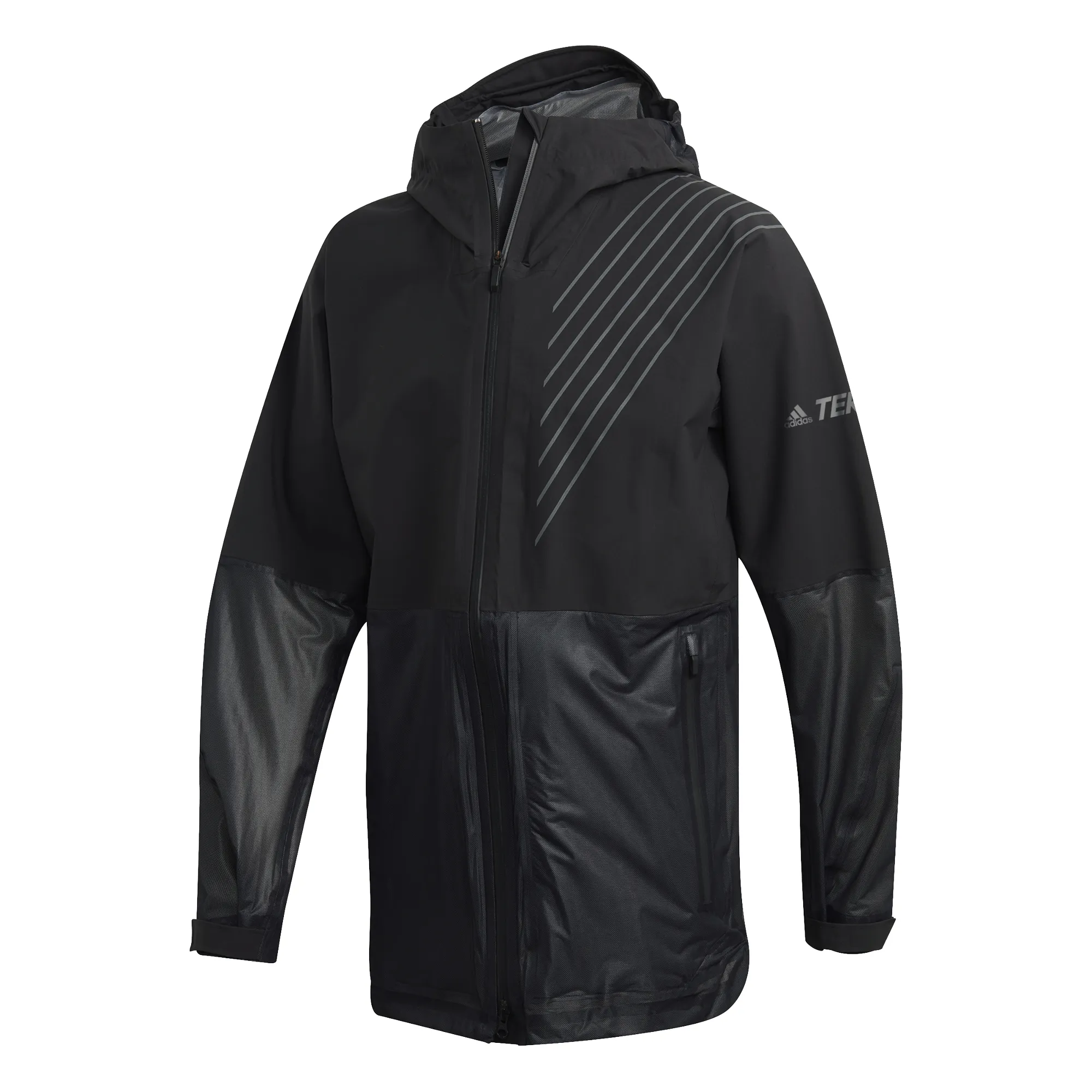 adidas Men's Terrex 3L Zupahike Jacket, Black adidas Men's Terrex 3L Zupahike Jacket, Black