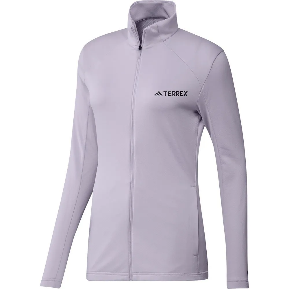 adidas Mt Fleecejacka Med Dragkedja, Silver dawn