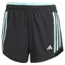 adidas Own The Run 3 Stripes 3´´ Shorts female, Black / flash aqua