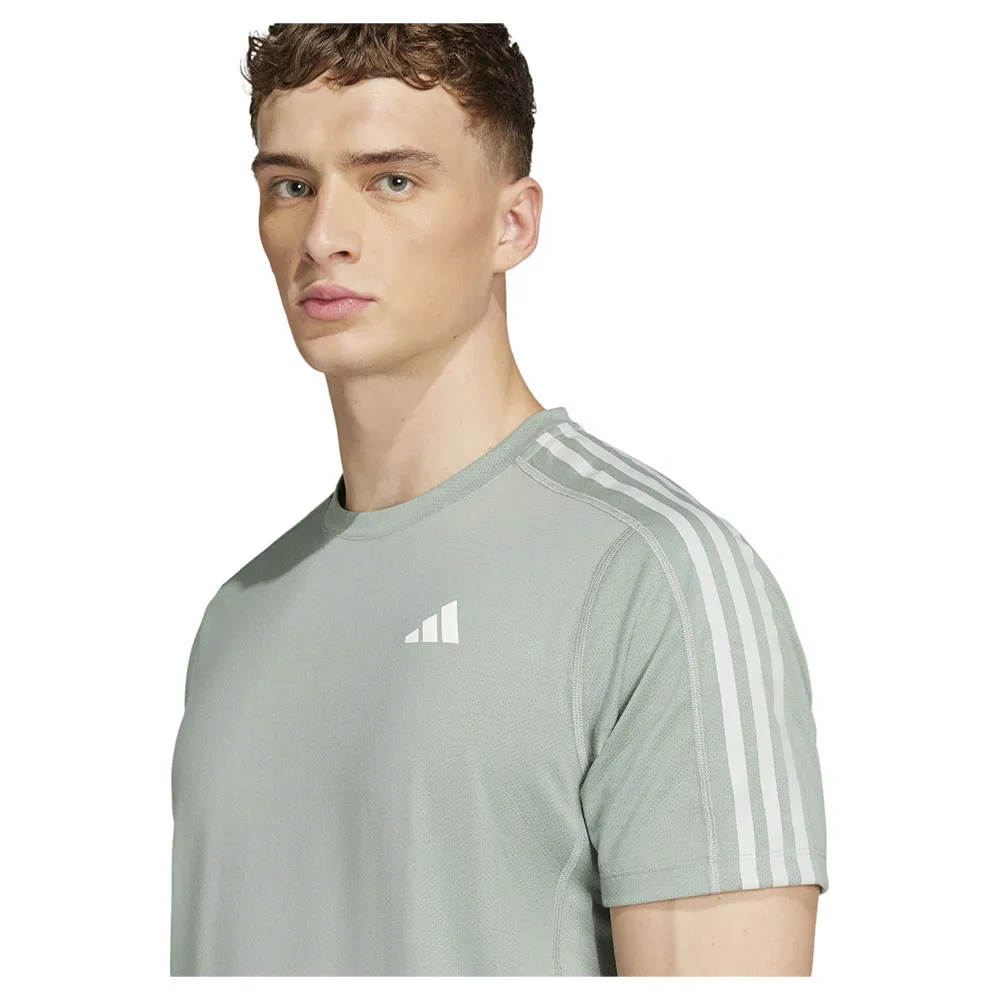 adidas Own The Run 3 Stripes T-shirt Med Korta ärmar female adidas Own The Run 3 Stripes T-shirt Med Korta ärmar female